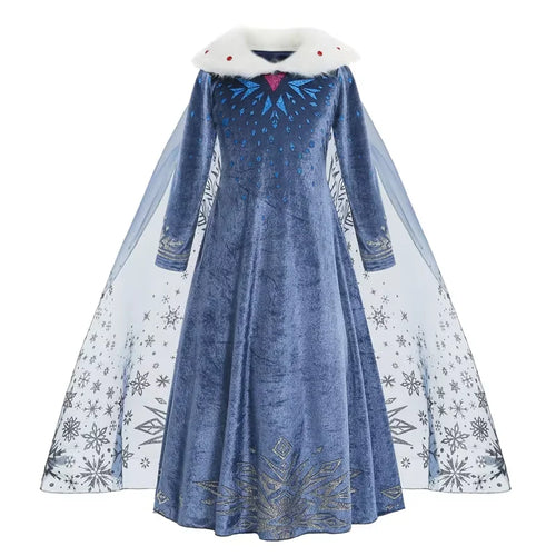 Girls Princess Costume Dress Snow Queen Mermaid Cosplay Christmas Birthday Party Carnival With Accessory Set