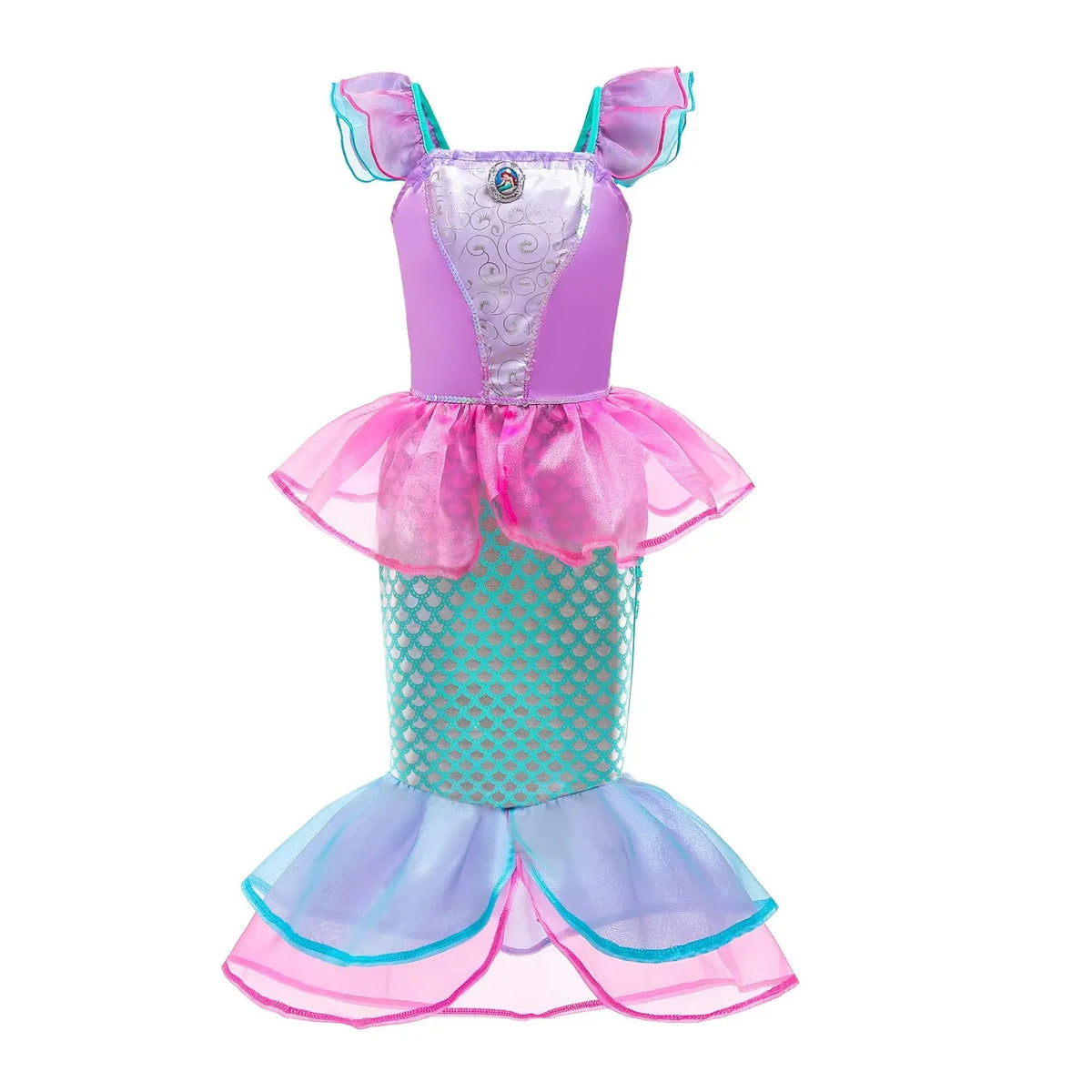 Girls Princess Costume Dress Snow Queen Mermaid Cosplay Christmas Birthday Party Carnival With Accessory Set