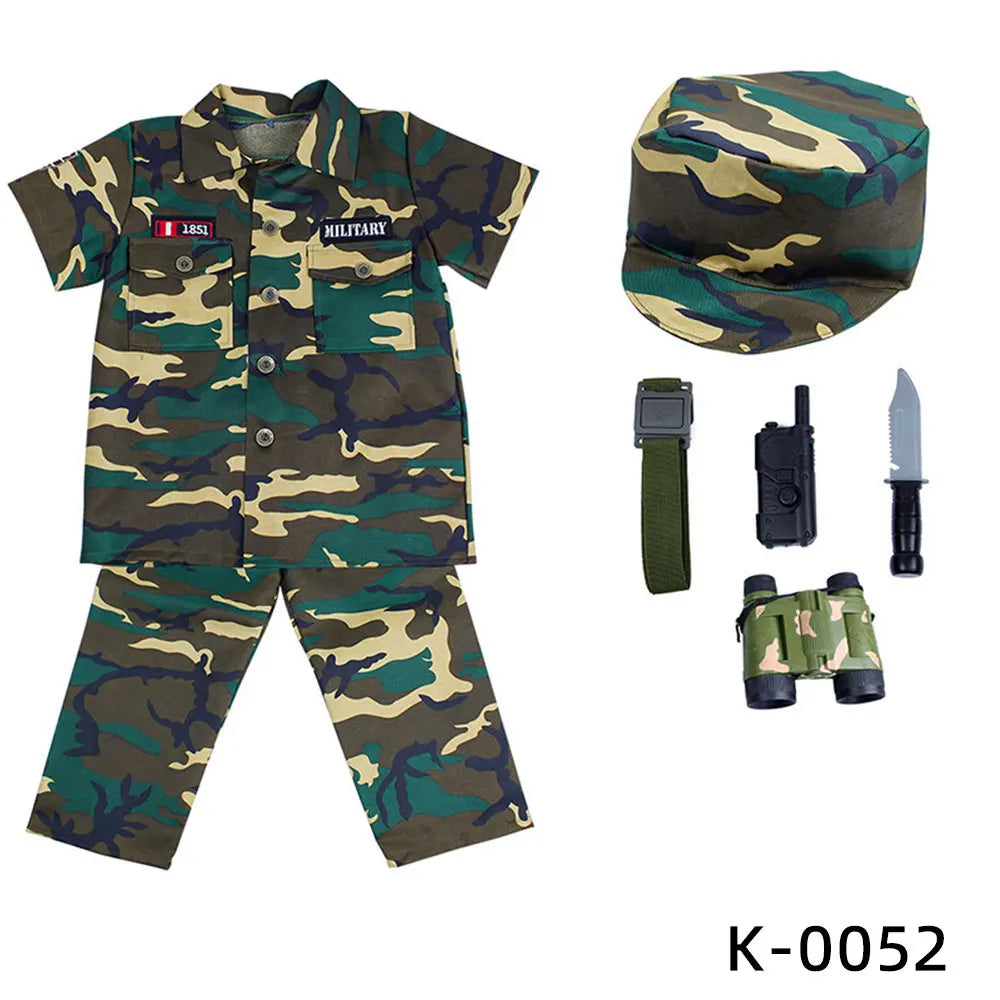Child Surgeon Role Play Costume Halloween Party Kids Cosplay Astronaut Doctor Nurse Police Lawyer Pilot Costume