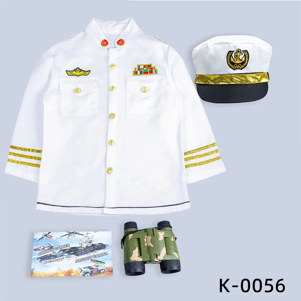 Child Surgeon Role Play Costume Halloween Party Kids Cosplay Astronaut Doctor Nurse Police Lawyer Pilot Costume