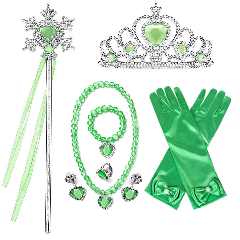 Wholesale Girls Tinker-Bell Princess Costume Sleeveless Elf Cosplay Dress with Accessories Costume Halloween