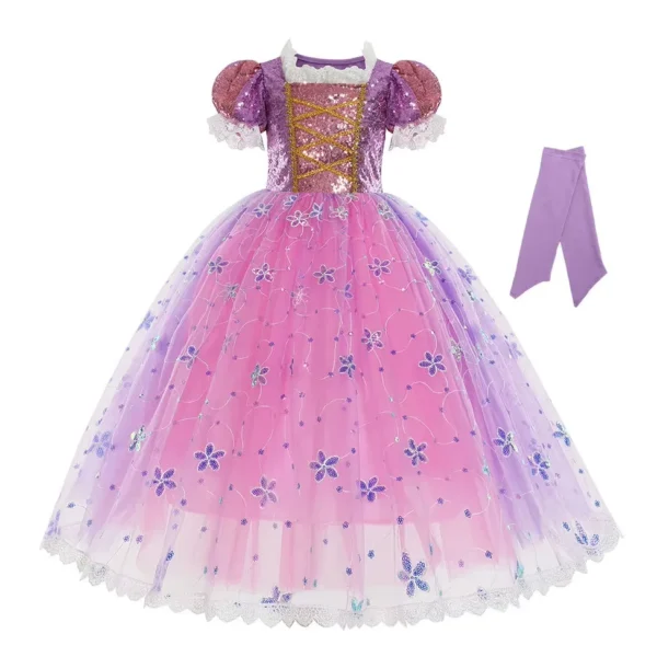 Girls Princess Costume Dress Snow Queen Mermaid Cosplay Christmas Birthday Party Carnival With Accessory Set