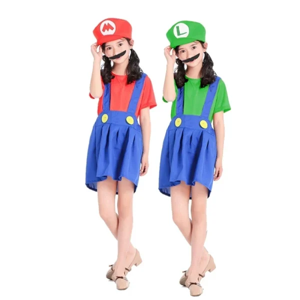 Hot Halloween Cosplay Game Stage Costumes Plumber Overalls Adult Super Bros Costumes