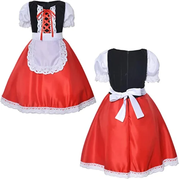 Cute Girl Anime Kids Cosplay Costume Princess Little Red Riding Hood Costume for Kids