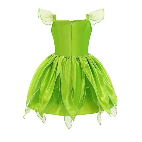 Wholesale Girls Tinker-Bell Princess Costume Sleeveless Elf Cosplay Dress with Accessories Costume Halloween