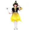 New Style Halloween Kids Cosplay Witch Costume Cute Girls Witch Costume Dress with Hat