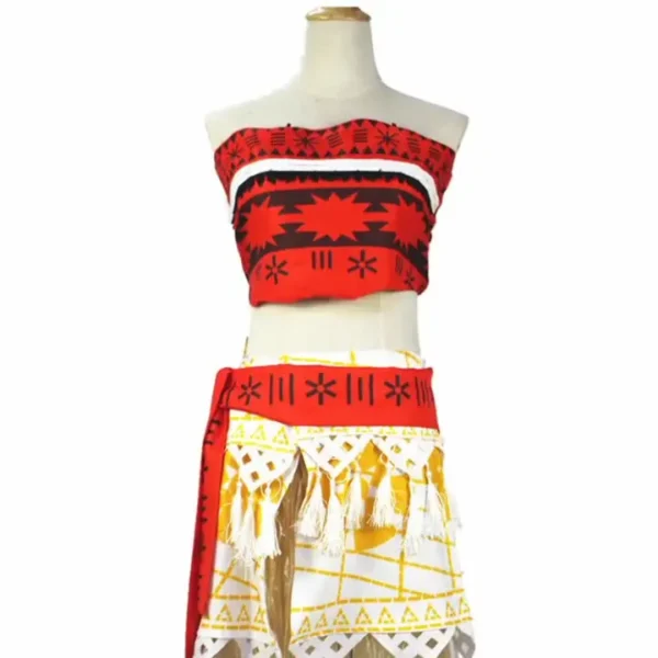Halloween Party Vaiana Princess Moana Adult Costume Dress With Necklace Gothic Victorian Cosplay for Kids and Adults
