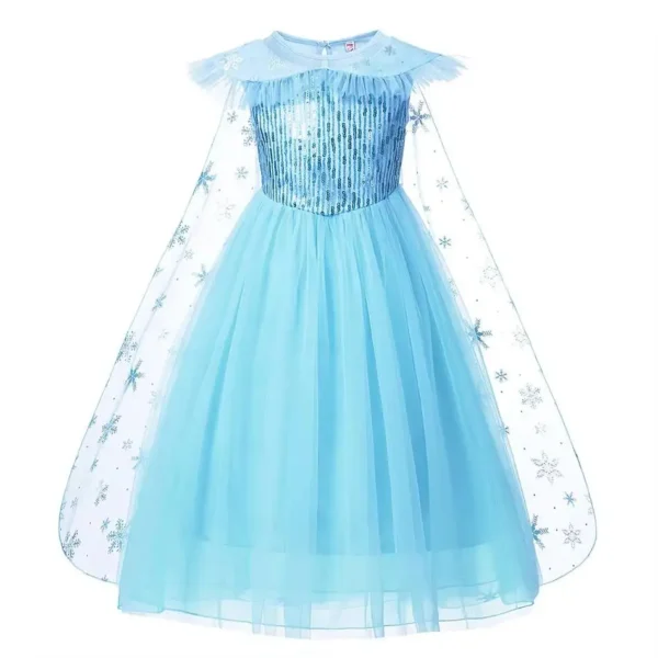 Girls Princess Costume Dress Snow Queen Mermaid Cosplay Christmas Birthday Party Carnival With Accessory Set