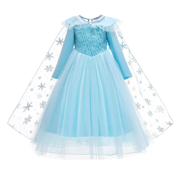 Beauty Girls Sequin Princess Costume Long Sleeve Dress up