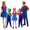 Hot Halloween Cosplay Game Stage Costumes Plumber Overalls Adult Super Bros Costumes