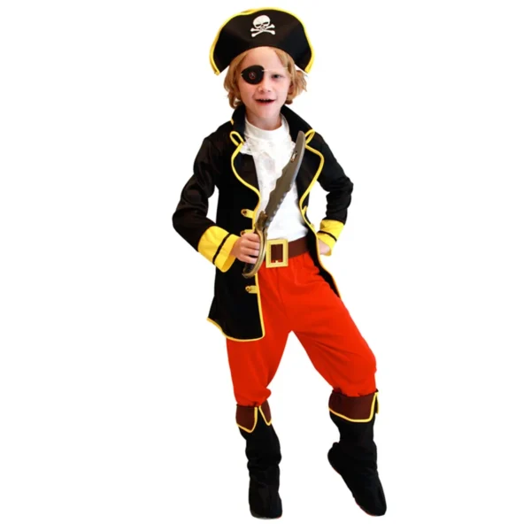Boy Pirate TV & Movie Costume Kids Fantasia Clothing for Halloween Birthday & Carnival Party Includes Fancy Dress Hat