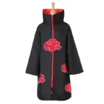 Wholesale Anime Cosplay Clothing Akatsuki Red Cloud Robe Halloween Costume Kimono Cloak for Adults Easter Trench Components