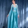 High Quality Ladies Fluffy Blue Princess Dress Anime Cosplay Costume Elegant Queen Princess Dress