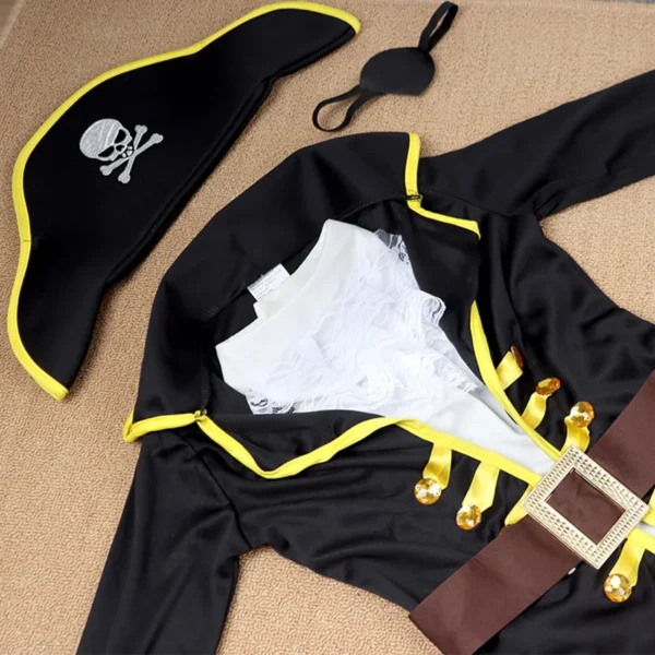 Boy Pirate TV & Movie Costume Kids Fantasia Clothing for Halloween Birthday & Carnival Party Includes Fancy Dress Hat