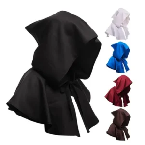 Halloween Grim Cowl Cloak Medieval Wicca Pagan Hood Hat Cosplay Costumes Hooded Poncho for Men Women