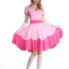 Hot Sale Princess Peach Cosplay Pink Sexy Dress Halloween Woman Castle Queen Carnival Party