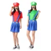 Hot Halloween Cosplay Game Stage Costumes Plumber Overalls Adult Super Bros Costumes