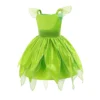 Wholesale Girls Tinker-Bell Princess Costume Sleeveless Elf Cosplay Dress with Accessories Costume Halloween