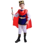 7pcs/set Kids Prince Costume  Boy Halloween Prince Cosplay Costumes Children's Gifts King Clothing Carnival Party Clothing