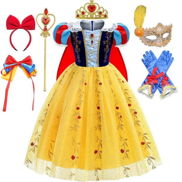 High Quality Wholesale Girls Cosplay Costumes Kids Halloween Exquisite Dress Accessories Children Princess Dresses