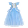 Halloween Christmas Princess Girls Costume Cosplay Dress Children Fancy Belle Princess Dresses With Accessories