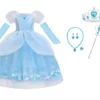 Fancy Blue Princess Gown TV & Movie Costume Children Fancy Halloween Princess Dress Kids Party Cosplay Costume for Girl