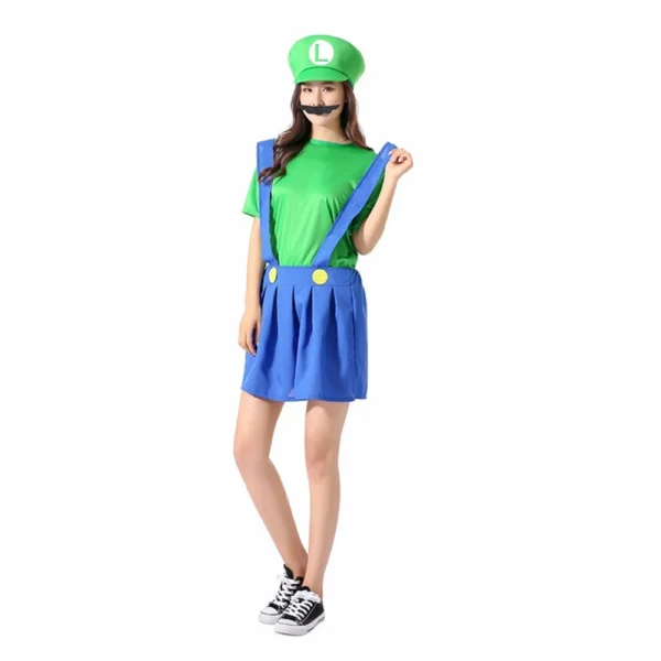 Hot Halloween Cosplay Game Stage Costumes Plumber Overalls Adult Super Bros Costumes