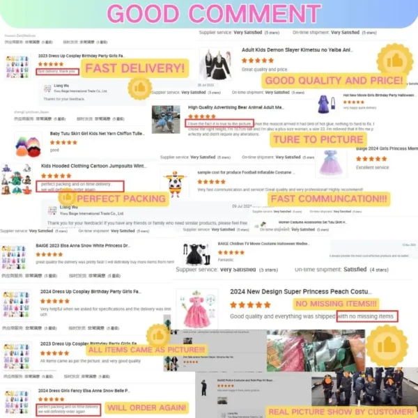 High Quality Wholesale Girls Cosplay Costumes Kids Halloween Exquisite Dress Accessories Children Princess Dresses