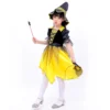 New Style Halloween Kids Cosplay Witch Costume Cute Girls Witch Costume Dress with Hat