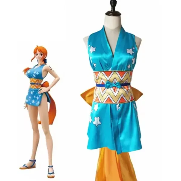 New Arrival Cosplay Dress Ones Pieced Nami Costume Sexy Dress Anime Adult Suit Set Halloween Party Dress Cos