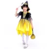 New Style Halloween Kids Cosplay Witch Costume Cute Girls Witch Costume Dress with Hat